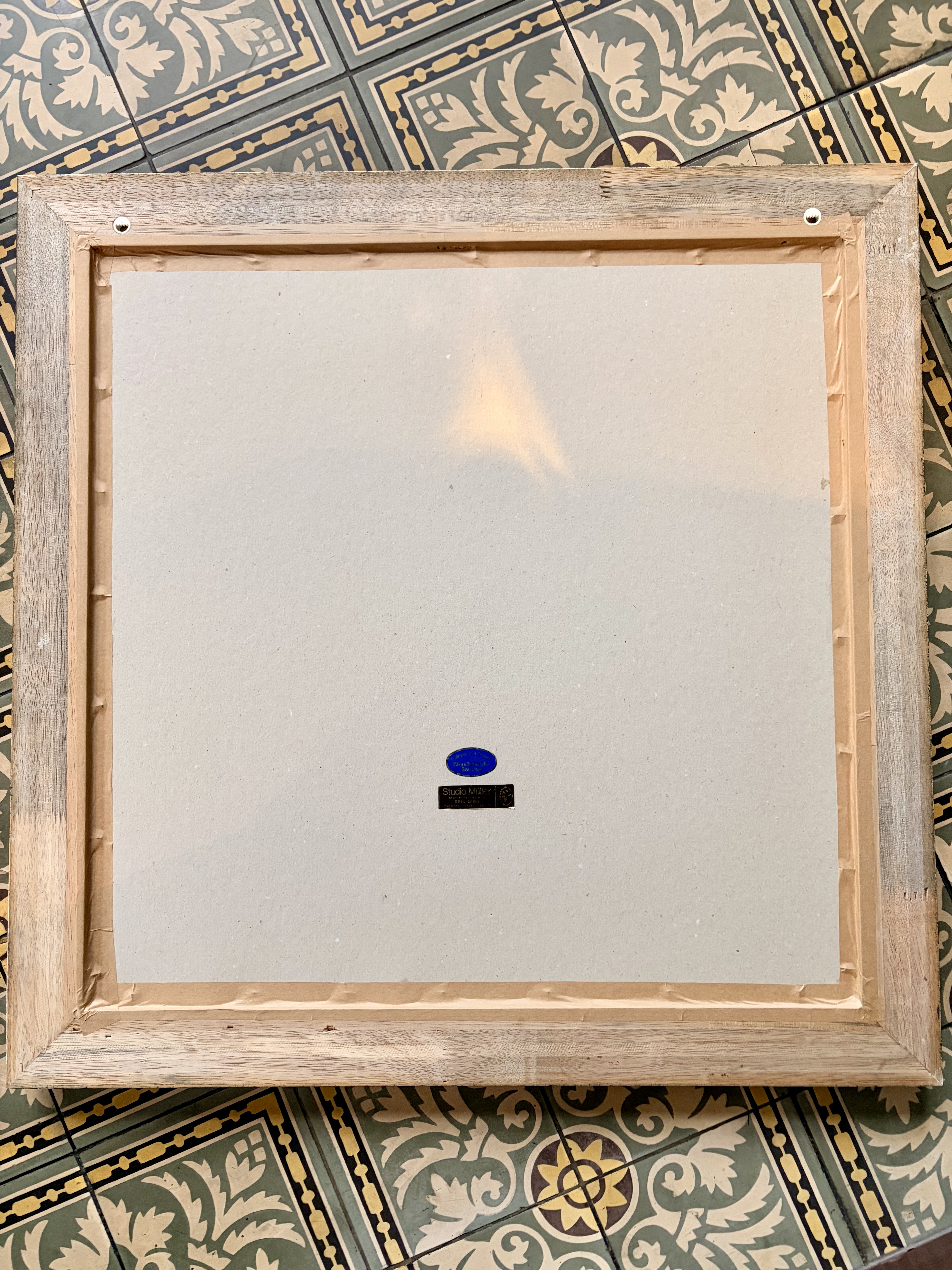 Großes Blumenstillleben Aquarell signiert Hoppe – Original Vintage Bild im Goldrahmen 1