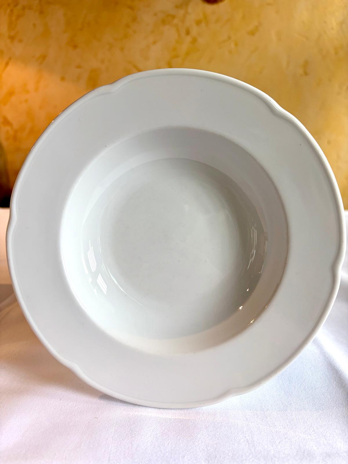 15x Suppenteller tief Porzellan weiß für Gastro / Restaurant 1